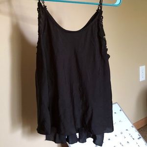 Free People intimately black silk tank